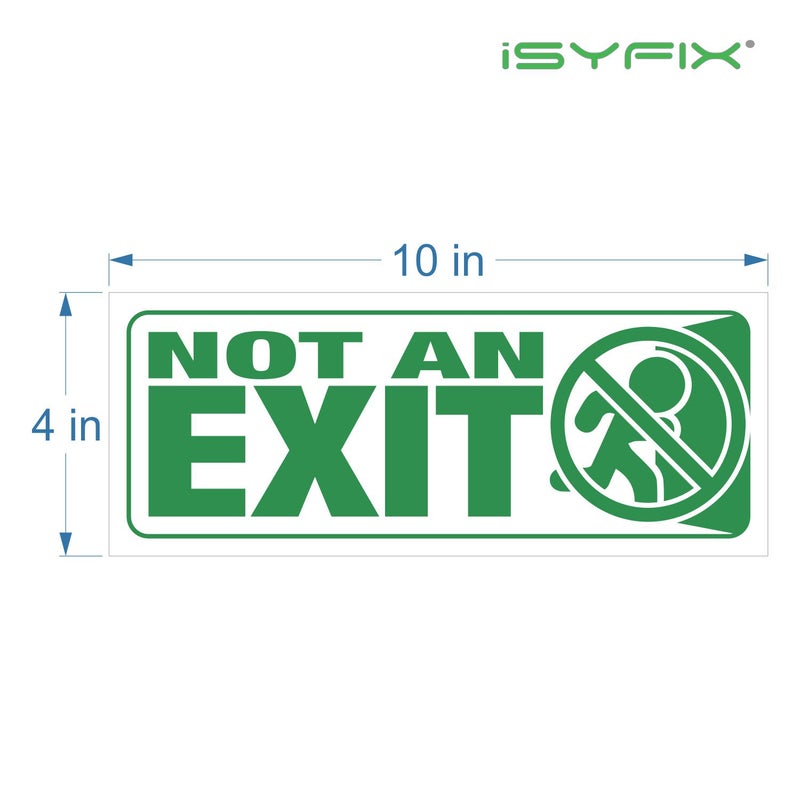 iSYFIX ملصقات علامات عدم الخروج، للمكتب، المباني ومكان العمل - 3 عبوات 10x4 بوصة - فينيل ذاتي اللصق عالي الجودة، مغلفة لمقاومة الأشعة فوق البنفسجية، الطقس، الخدوش، الماء والتلاشي، داخلية وخارجية - Image 5